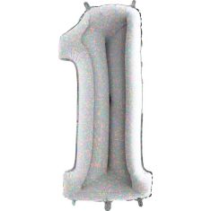 1 Holographic Silber - Folienzahl 90 cm