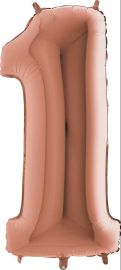 1 Rose Gold- Folienzahl 66 cm 
