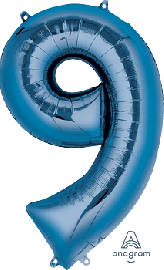 9 Blau- Folienzahl 86 cm