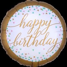 Happy Birthday Heliumballon rund