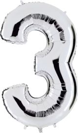 3 Silber - Folienzahl 90 cm