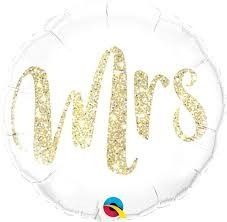 MRS - Wedding Ballon, Heliumgefüllt mit Dekoband