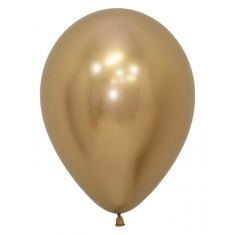Reflex Gold Heliumballon – inkl. Band | Fertig gefüllt