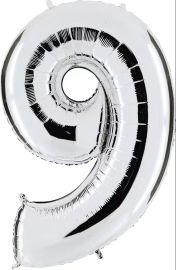 9 Silber - Folienzahl 90 cm