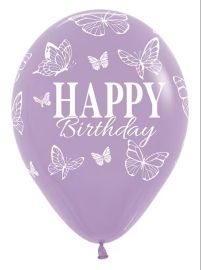 Happy Birthday Enchanted Butterflies Violet