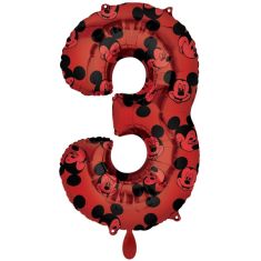 3 Maus Rot - Folienzahl 86 cm