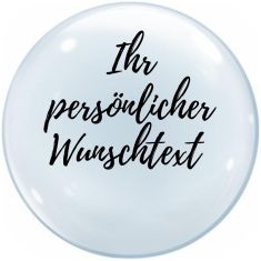 Clear Deco Bubble mit individuelle Inschrift, mit Helium