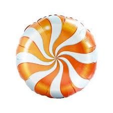 Weiß-Orang Rundballon