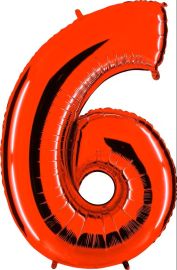 6 Rot - Folienzahl 66 cm 